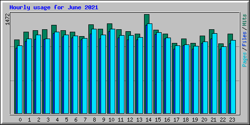 Hourly usage for June 2021